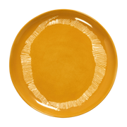 Teller M sunny yellow mit weißem Muster Feast -. Serax