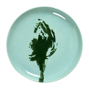 Plato M azul de fiesta con alcachofa verde - Serax
