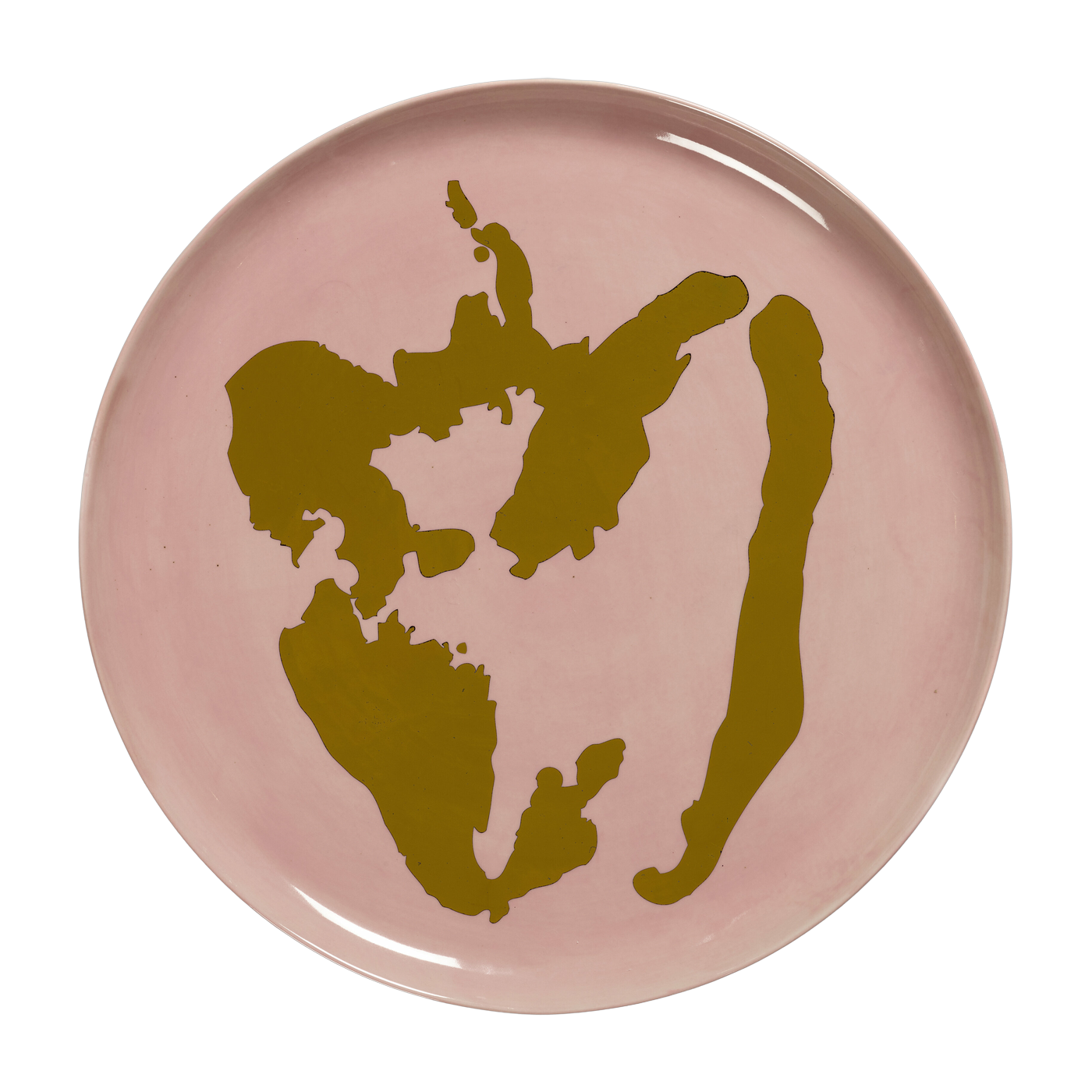 Plato de servir rosa con pimienta dorada - Serax