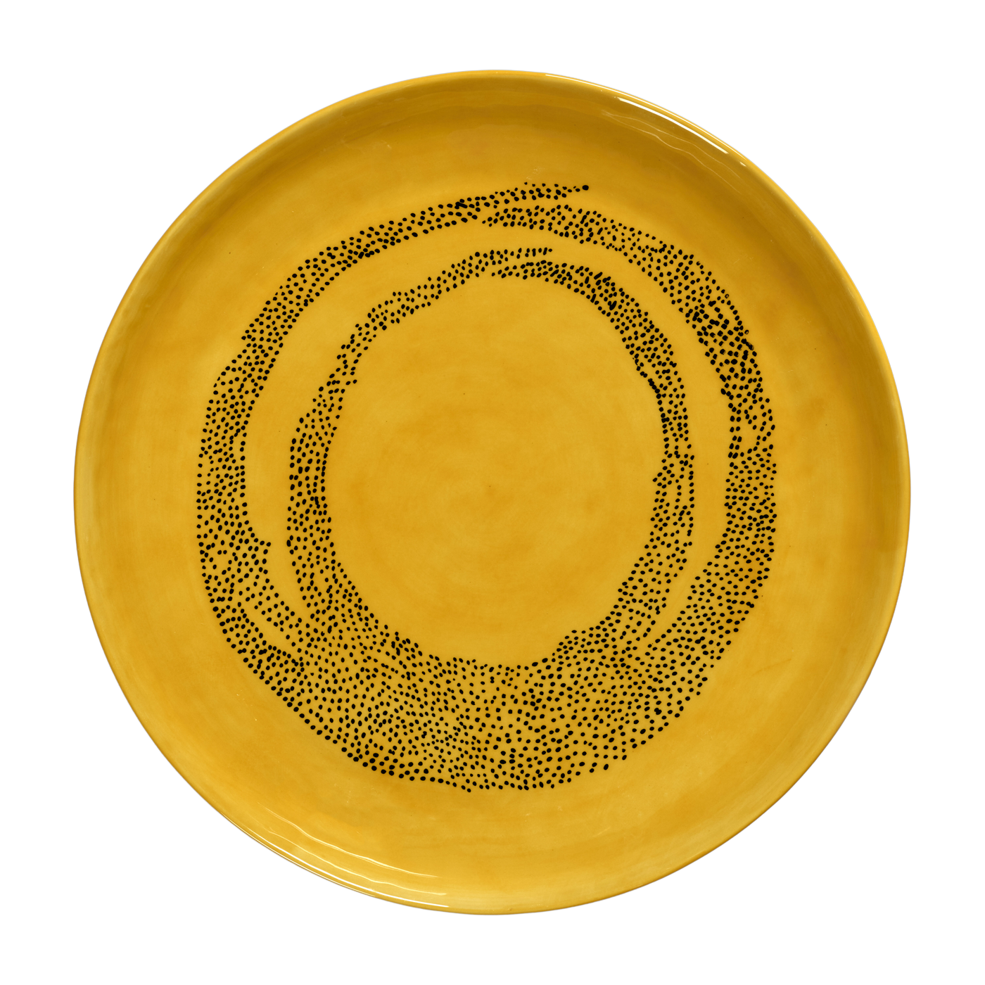 طبق sunny yellow مع نمط أسود Feast - Serax