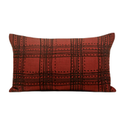 Housse De Coussin Keneth Bordeaux Et Noir - Madura