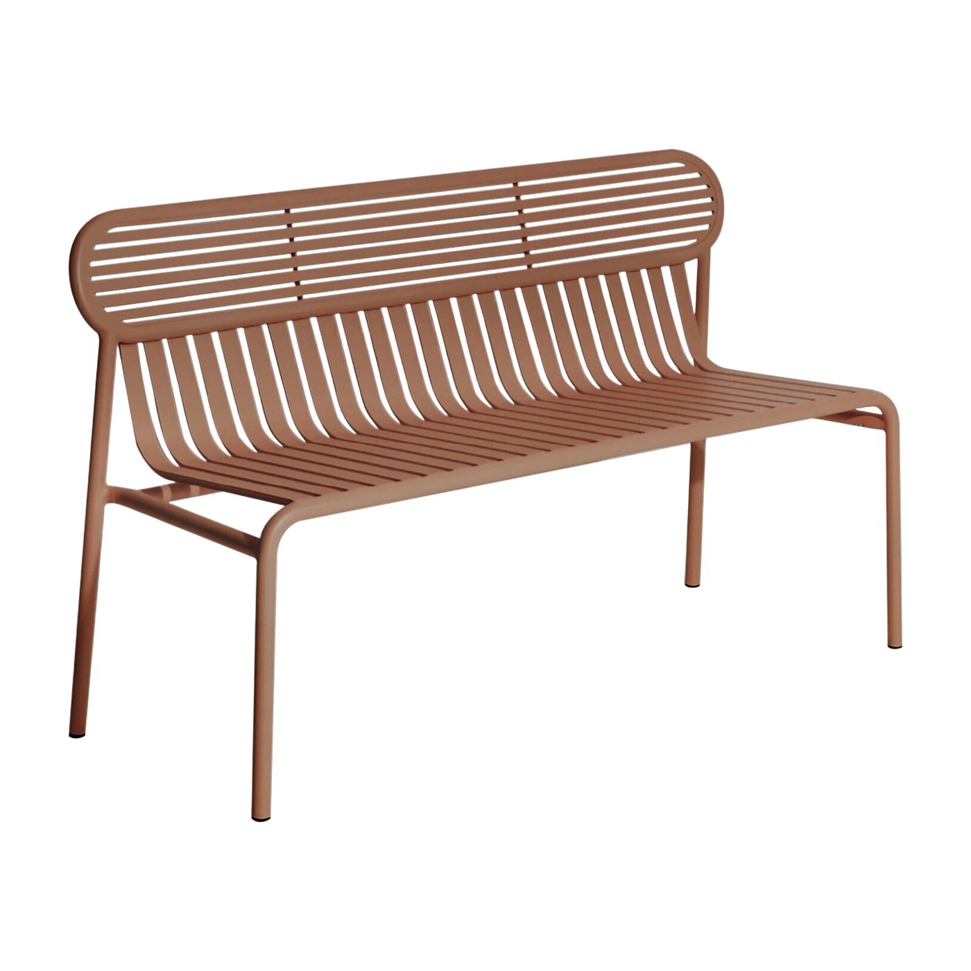 Banc de jardin en aluminium terracotta Week-End - Petite Friture