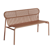 Banc de jardin en aluminium terracotta Week-End - Petite Friture