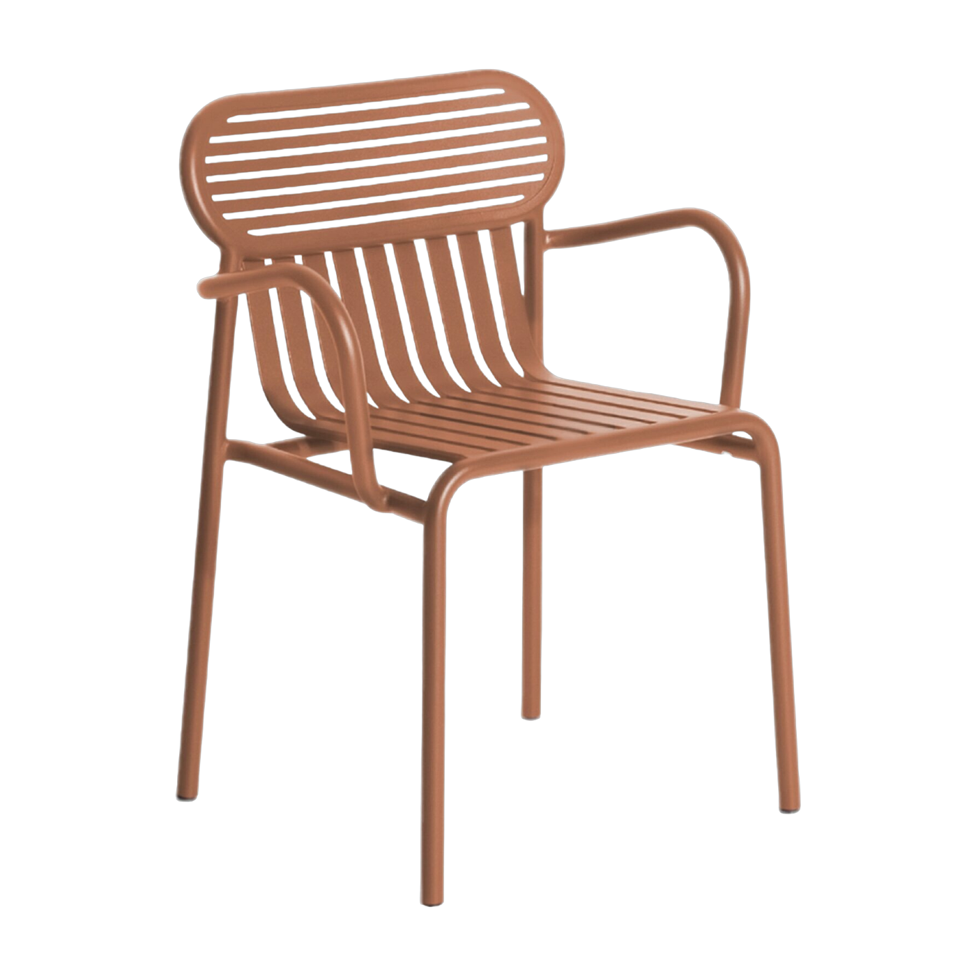 Gartenstuhl mit Armlehnen terracotta Week-End - -. Petite Friture