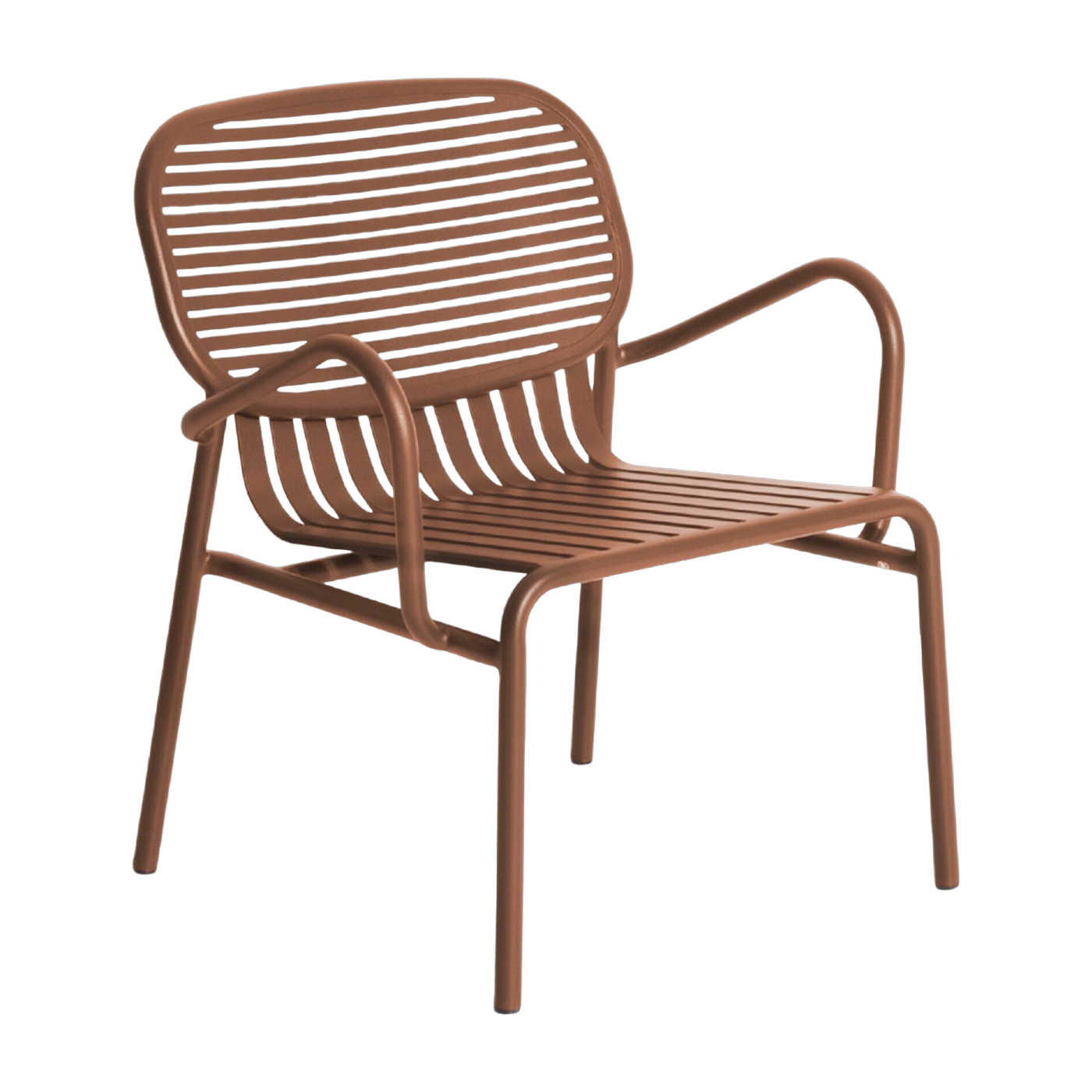 Gartensessel aus terracottafarbenem Aluminium Week-End - -. Petite Friture