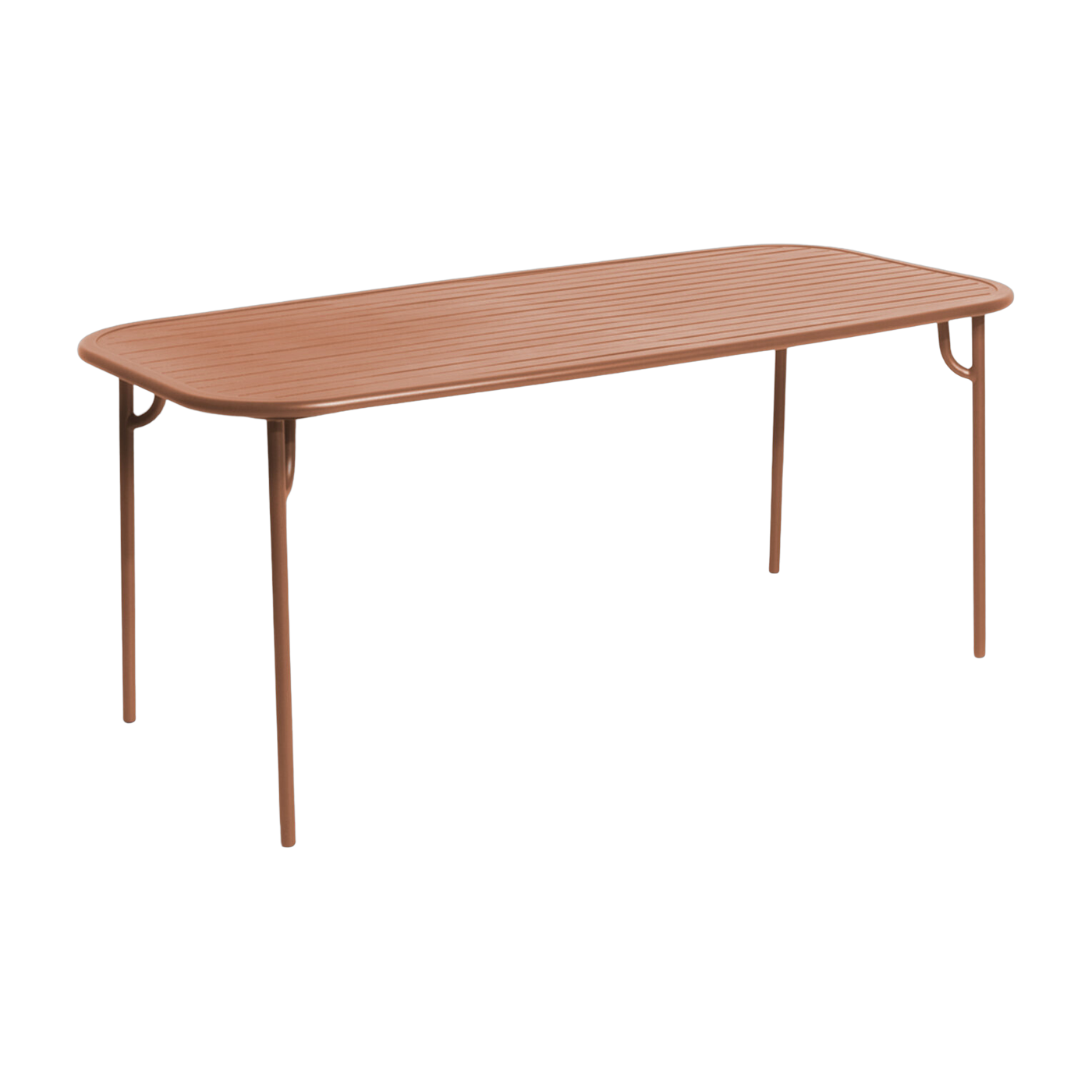 Rectangular garden table terracotta 180 cm Week end - Petite friture