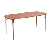Table de jardin rectangulaire terracotta 180 cm Week end - Petite friture