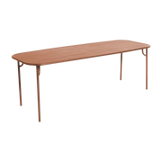 Mesa de jardín rectangular de aluminio terracota 220 cm Fin de semana - Petite friture