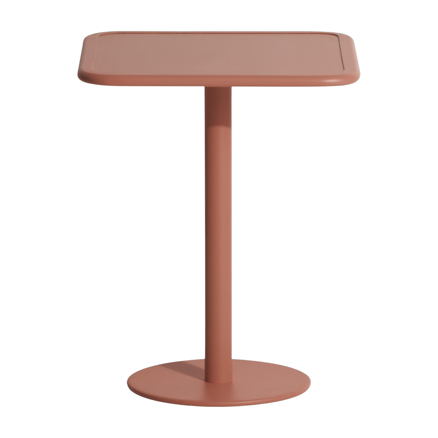 Tavolo bistrot quadrato in alluminio all'aperto terracotta Week end - Petite friture