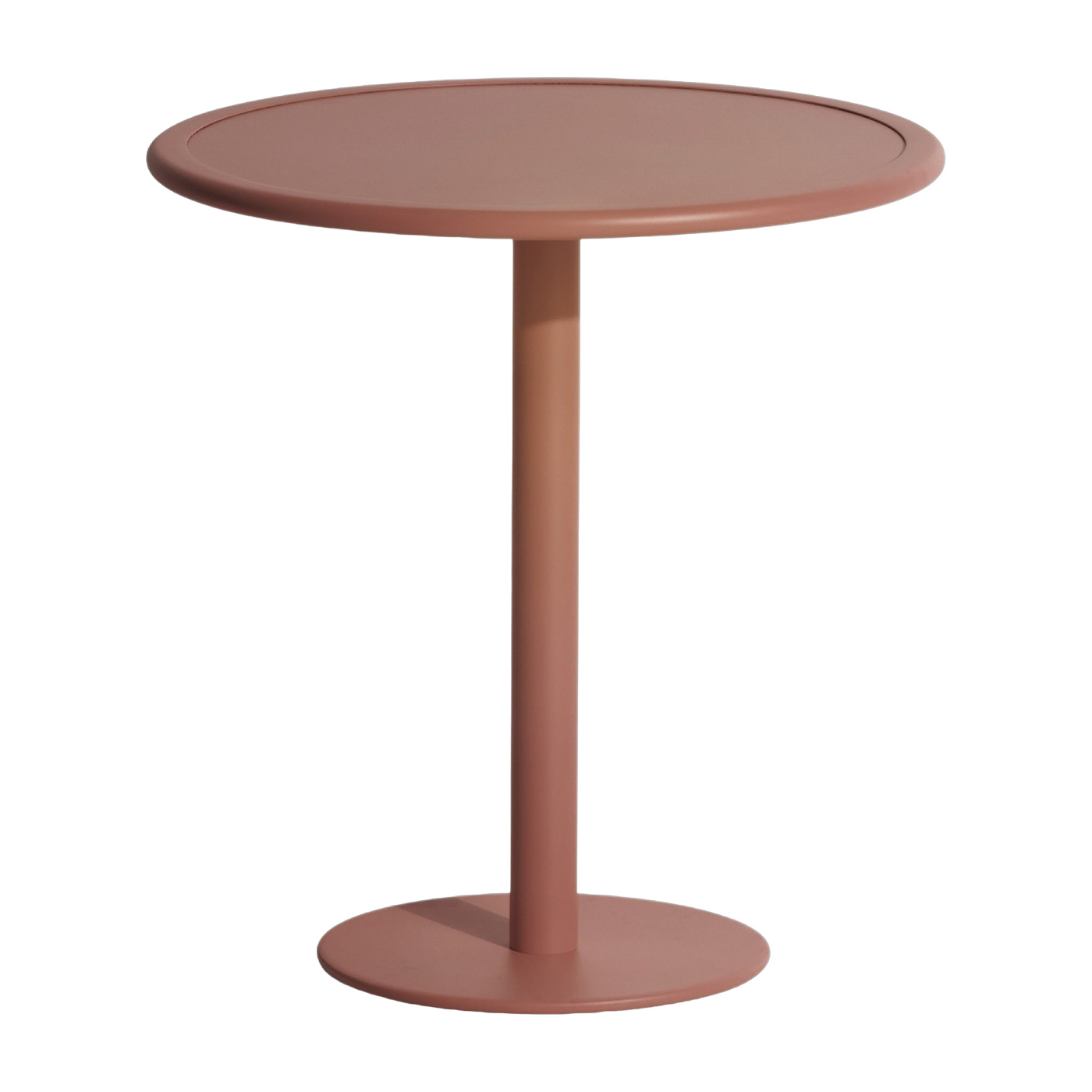 Bistro table ronde in aluminum outdoor terracotta Week end - Petite friture
