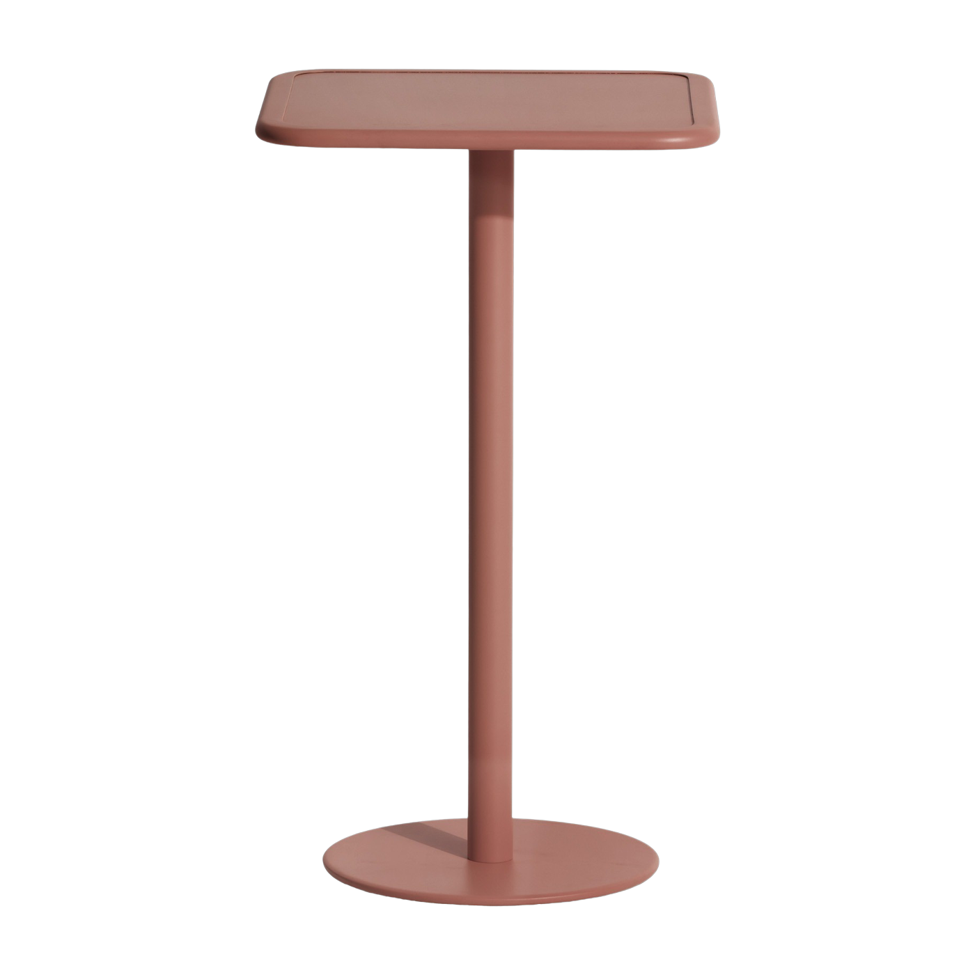 Quadratischer Aluminium-Stehtisch outdoor terracotta Week end - -. Petite friture
