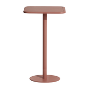 Square aluminum high table outdoor terracotta Week end - Petite friture
