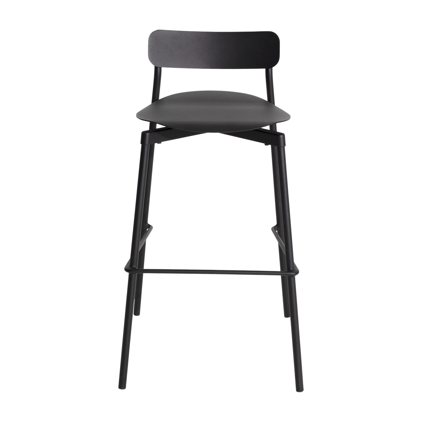 Silla de bar de exterior negra 65 cm Fromme - Petite friture