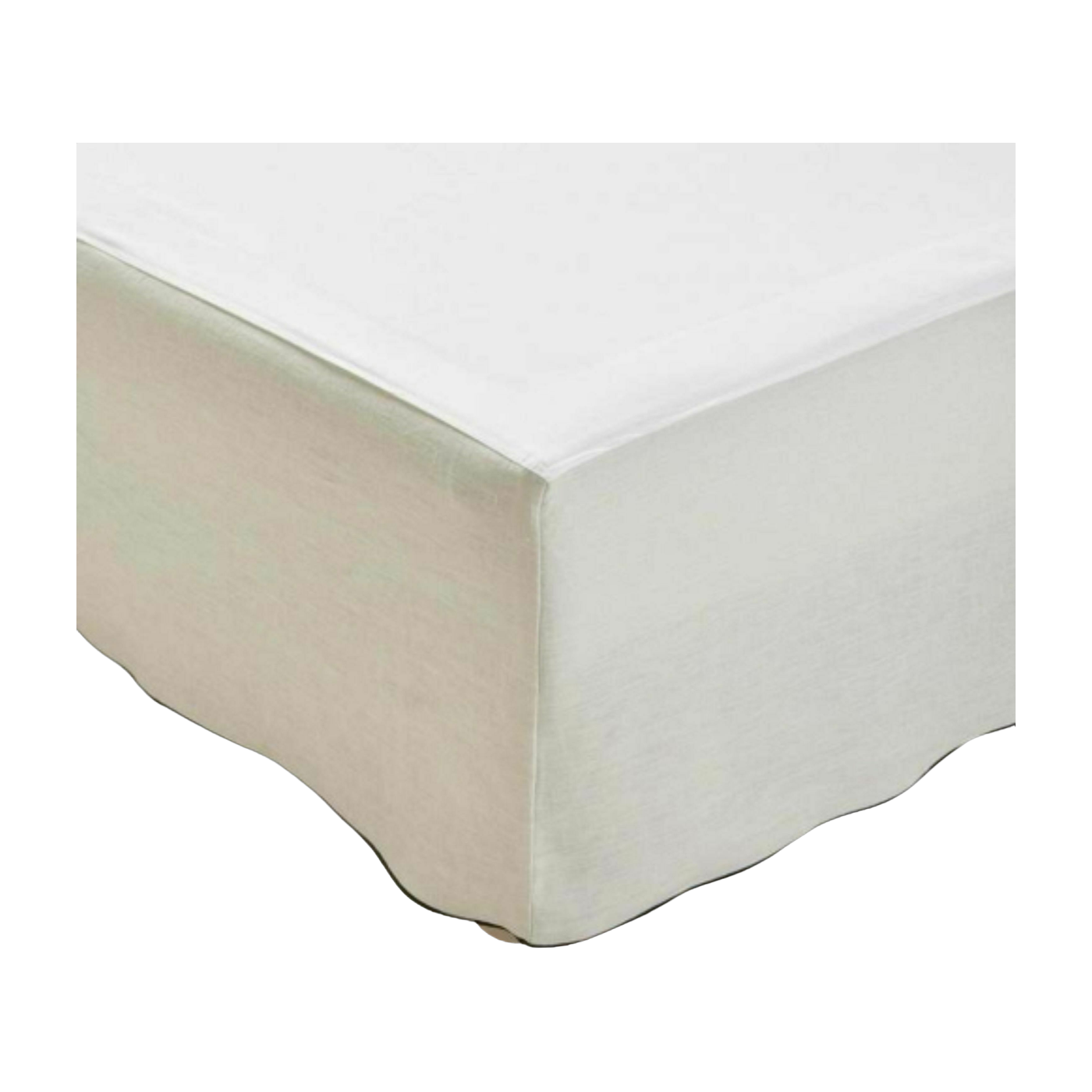 Cache Sommier Beige Clair Et Bourdon Noir 140 x 200 cm Carlina - Madura