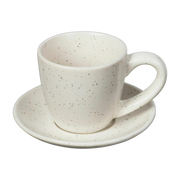 Coppa a expresso con piattino in gres Nordic Vanilla - Broste Copenhagen