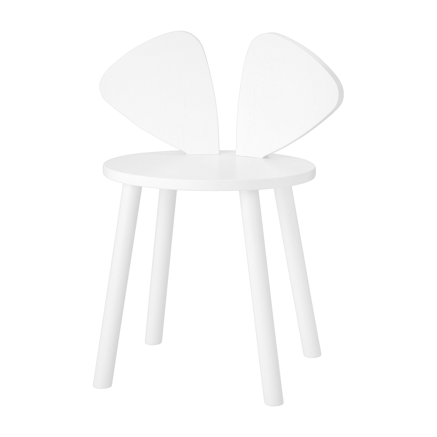 Chaise en bois pour enfant blanche Mouse School - Nofred