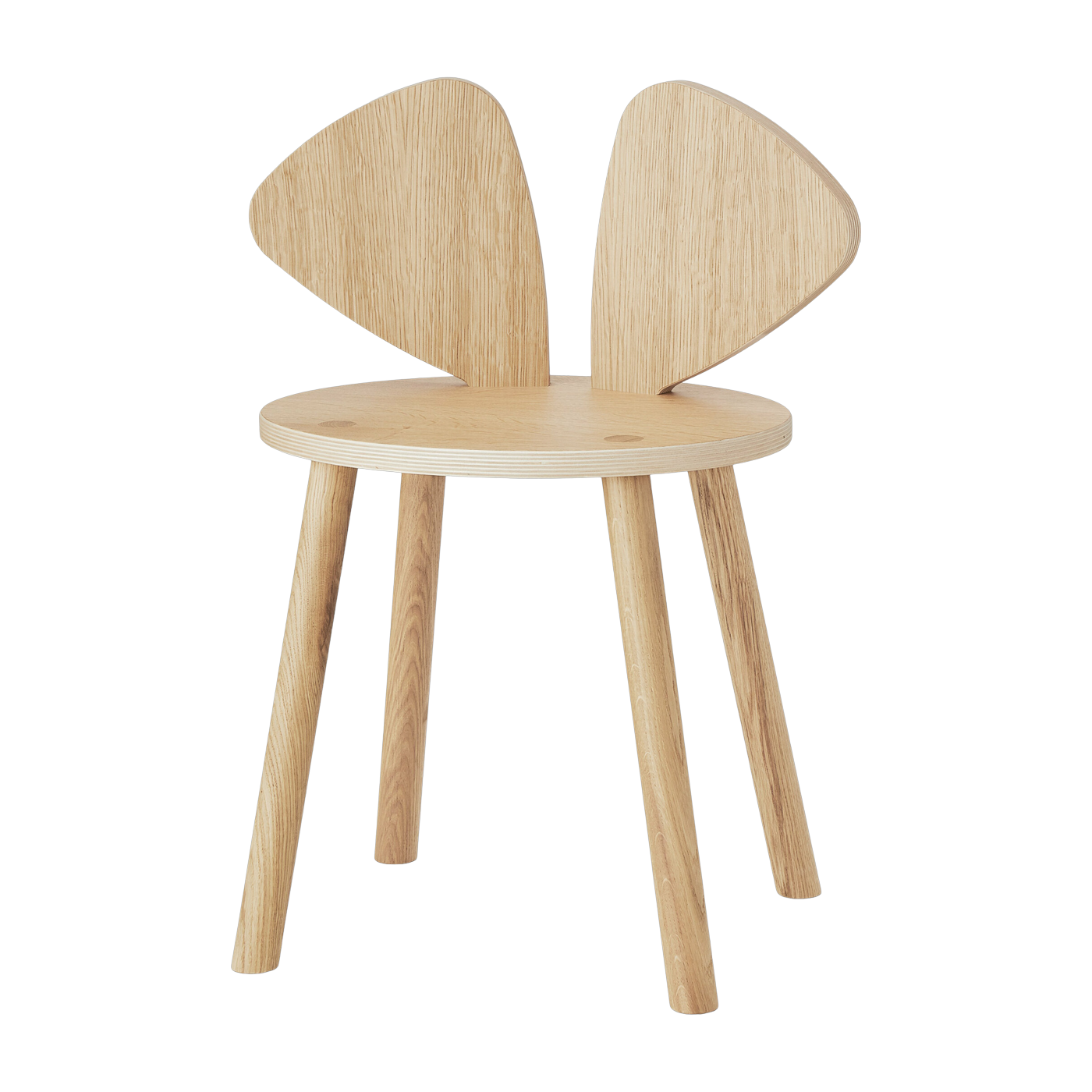 Chaise en bois pour enfant écru Mouse School  - Nofred