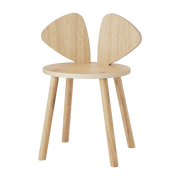 Chaise en bois pour enfant écru Mouse School  - Nofred