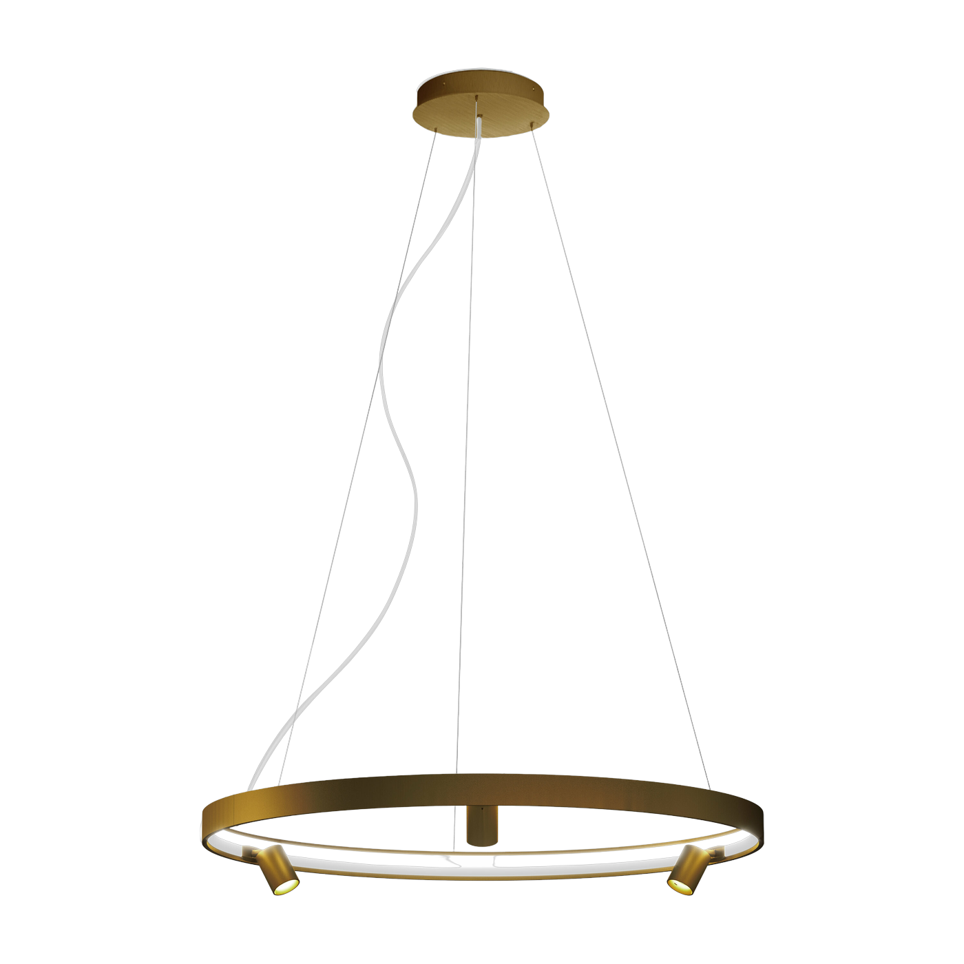 Suspension ronde 100 cm en métal bronze Arena - Panzeri