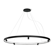 Suspension ronde 200 cm in black metal Arena - Panzeri