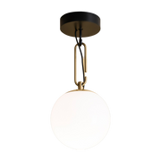 Suspension en verre soufflé et laiton doré NH 22 - Artemide
