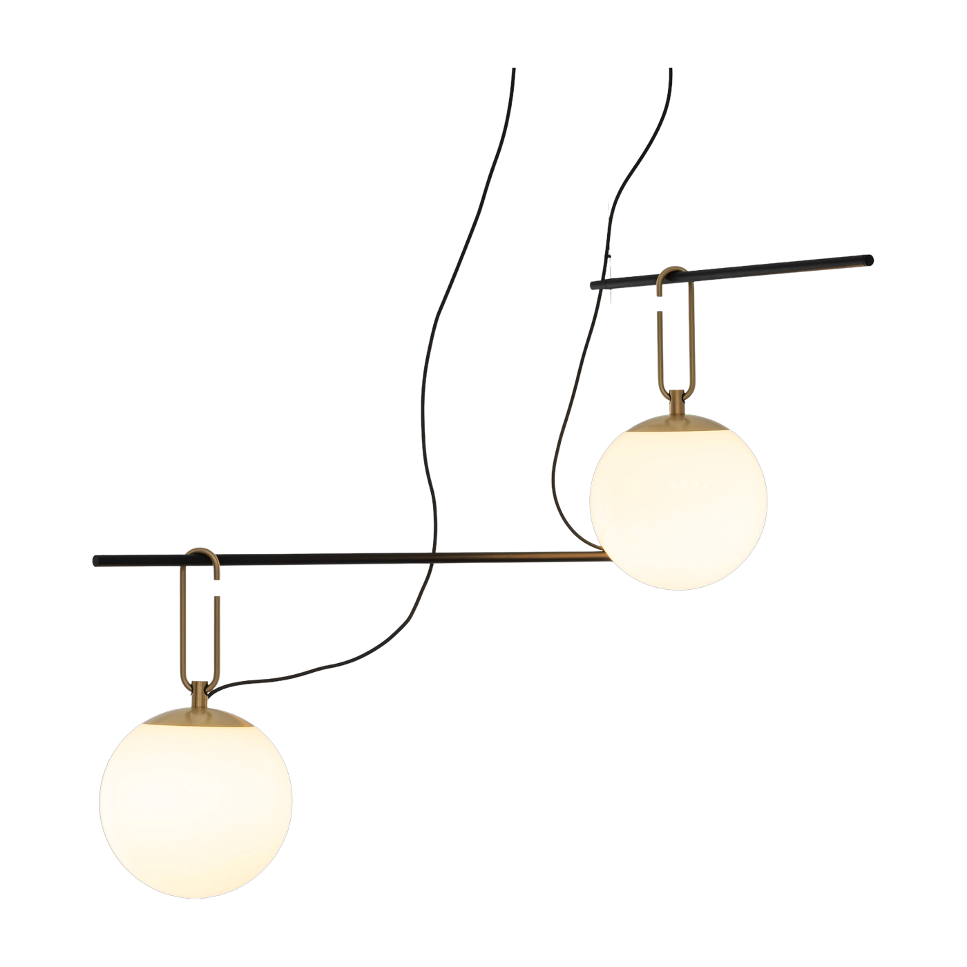 مصباح معلق زجاج منفوخ NH S3 بذراعين - Artemide