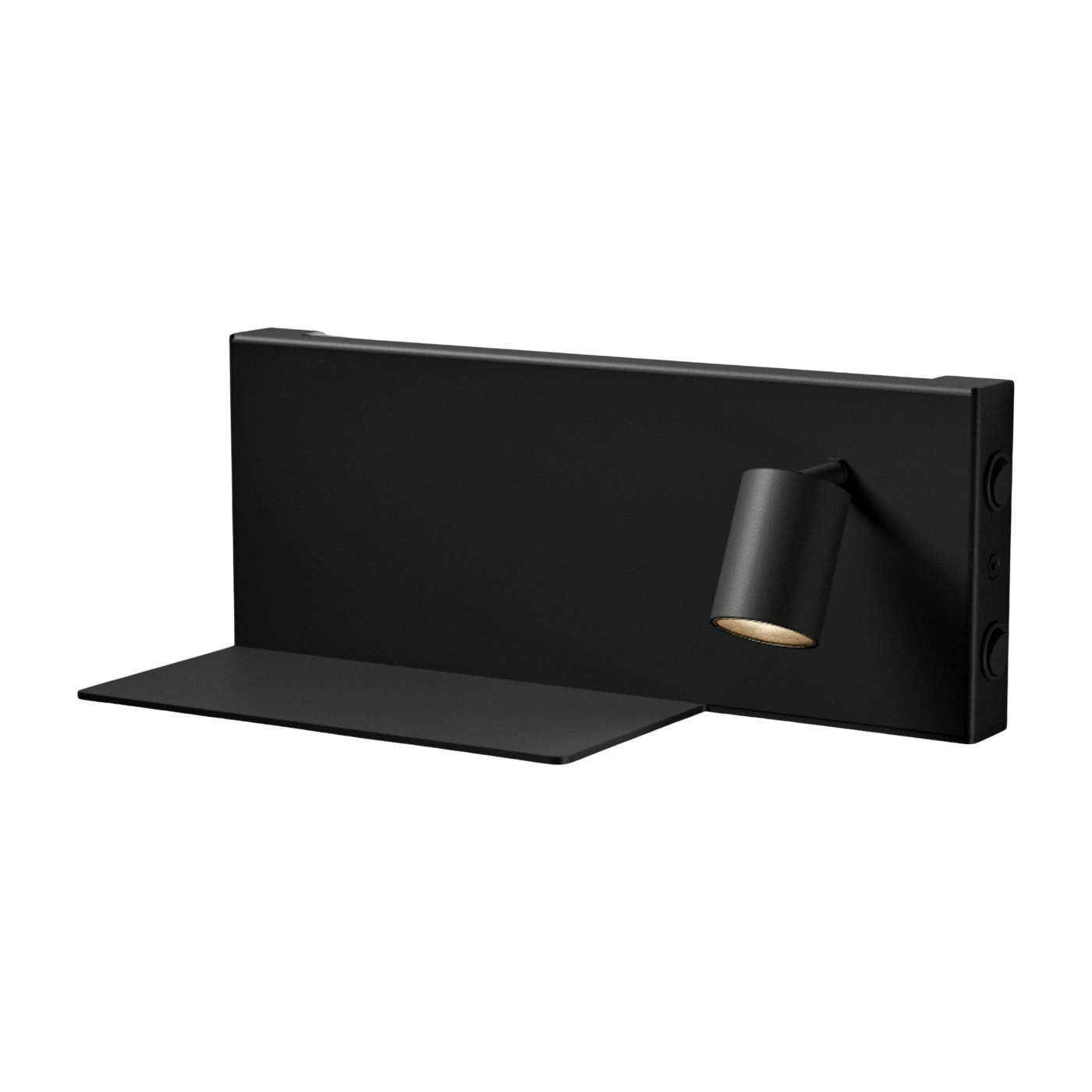 Applique murale avec tablette en métal noir Jay R - Panzeri