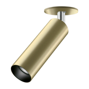 Lampada da soffitto spot articolato in ottone spazzolato Lola - Panzeri