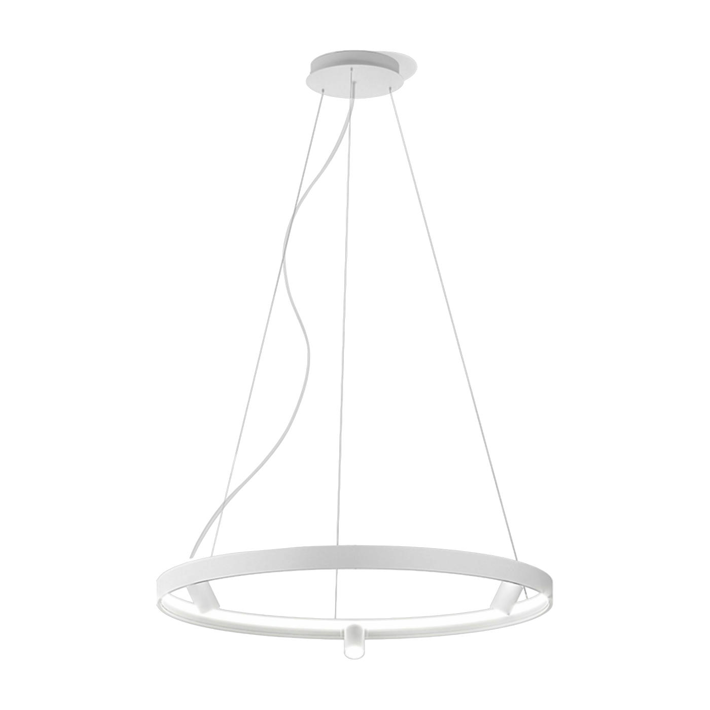 Suspension ronde 100 cm en métal blanc Arena - Panzeri