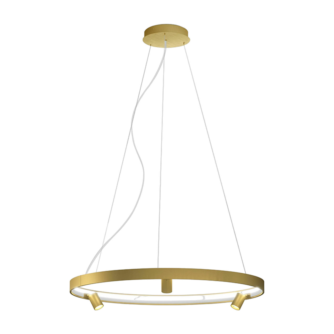 Suspension ronde 100 cm en laiton Arena - Panzeri