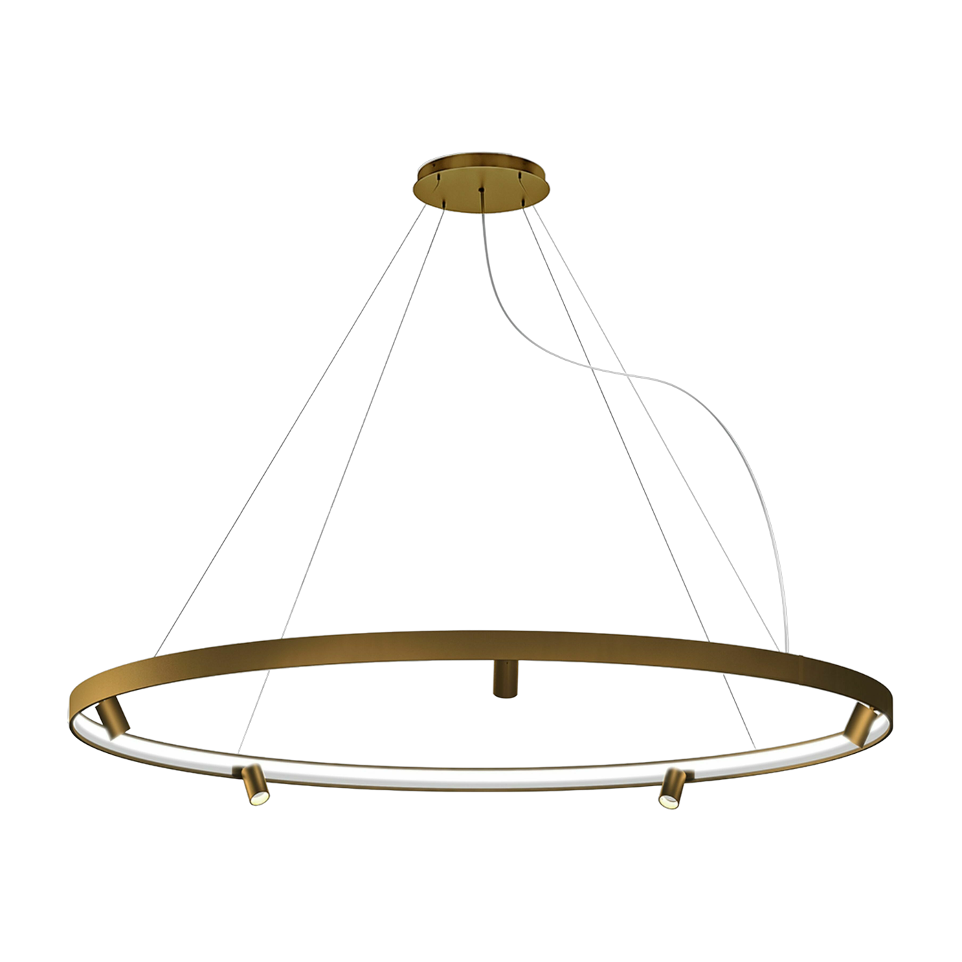 Suspension ronde 200 cm en métal bronze Arena - Panzeri