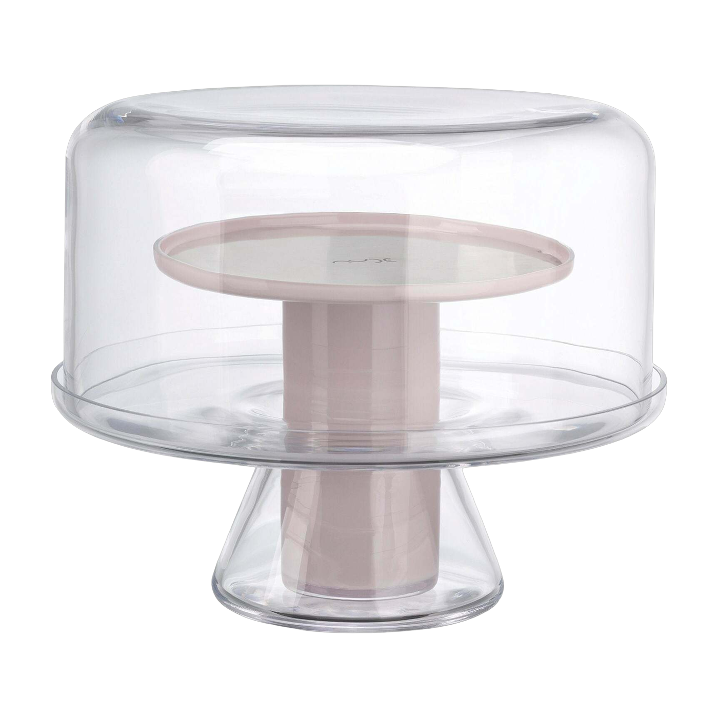 Alzata per torte Bloom con cupola - Nude Glass