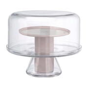 Présentoir à gâteaux Bloom avec dôme Nude Glass