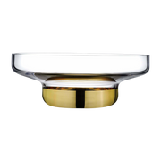 Contour Bowl Breit mit klarem Deckel und Copper Base - Nude Glass
