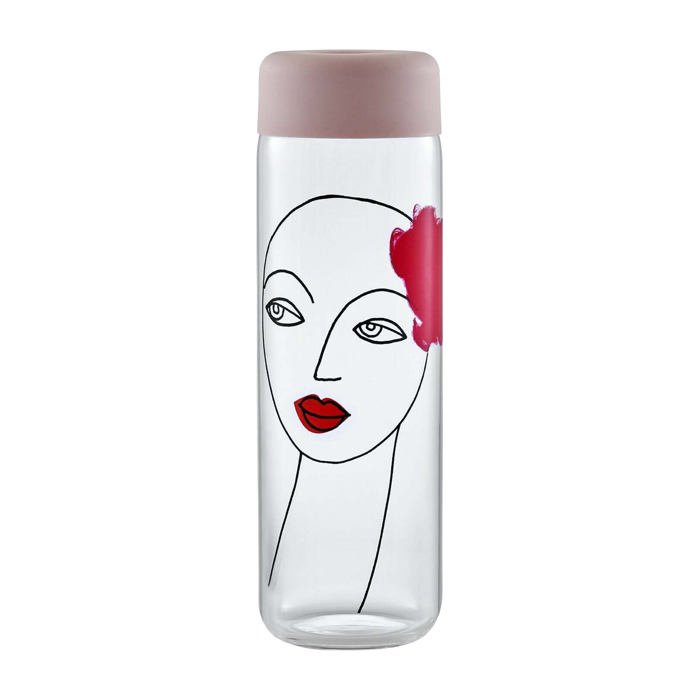 Termo con tapa rosa Rock & Pop FInesse- Nude Glass