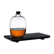 Bouteille de whisky de Malt avec plateau en bois - Nude Glass