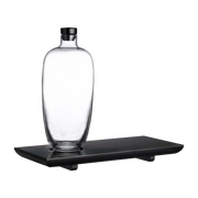 Malt Whisky Bottle Con Wooden Tray Alto - Nude Glass