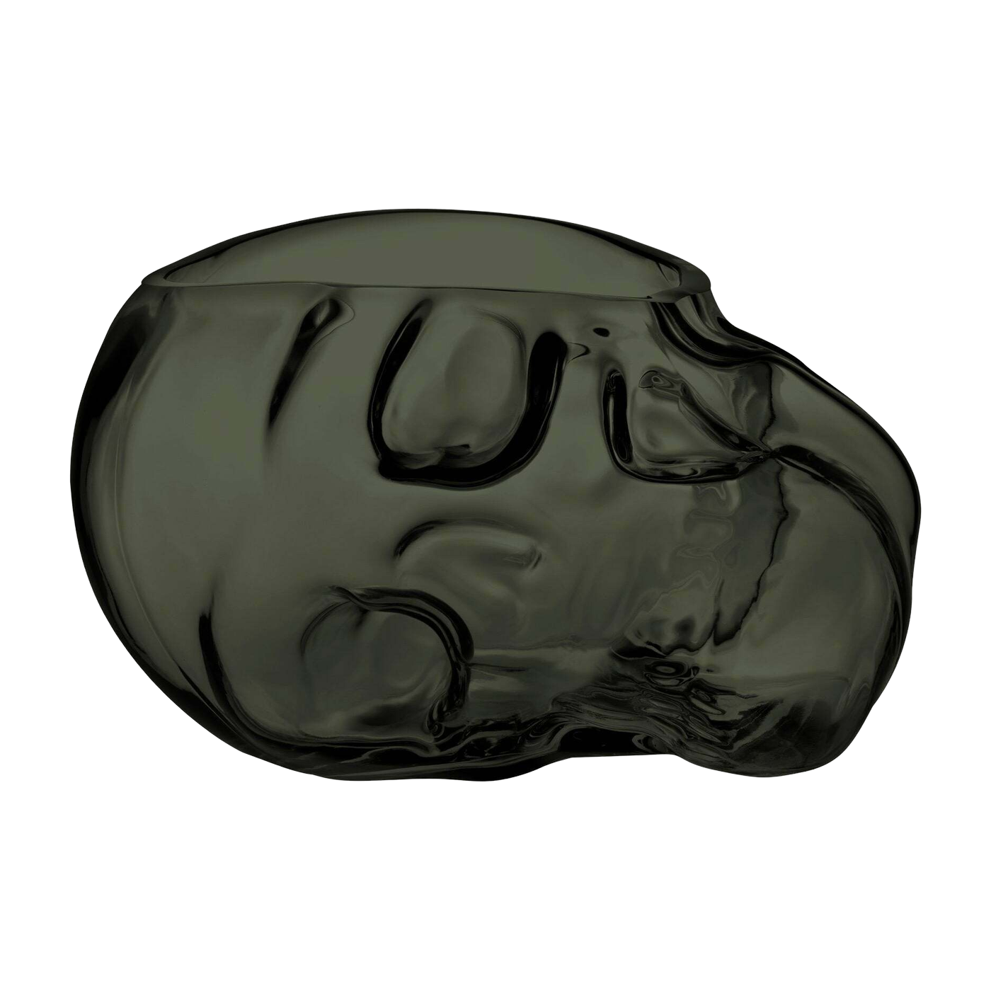 Bol cráneo negro grande Memento Mori - Nude Glass