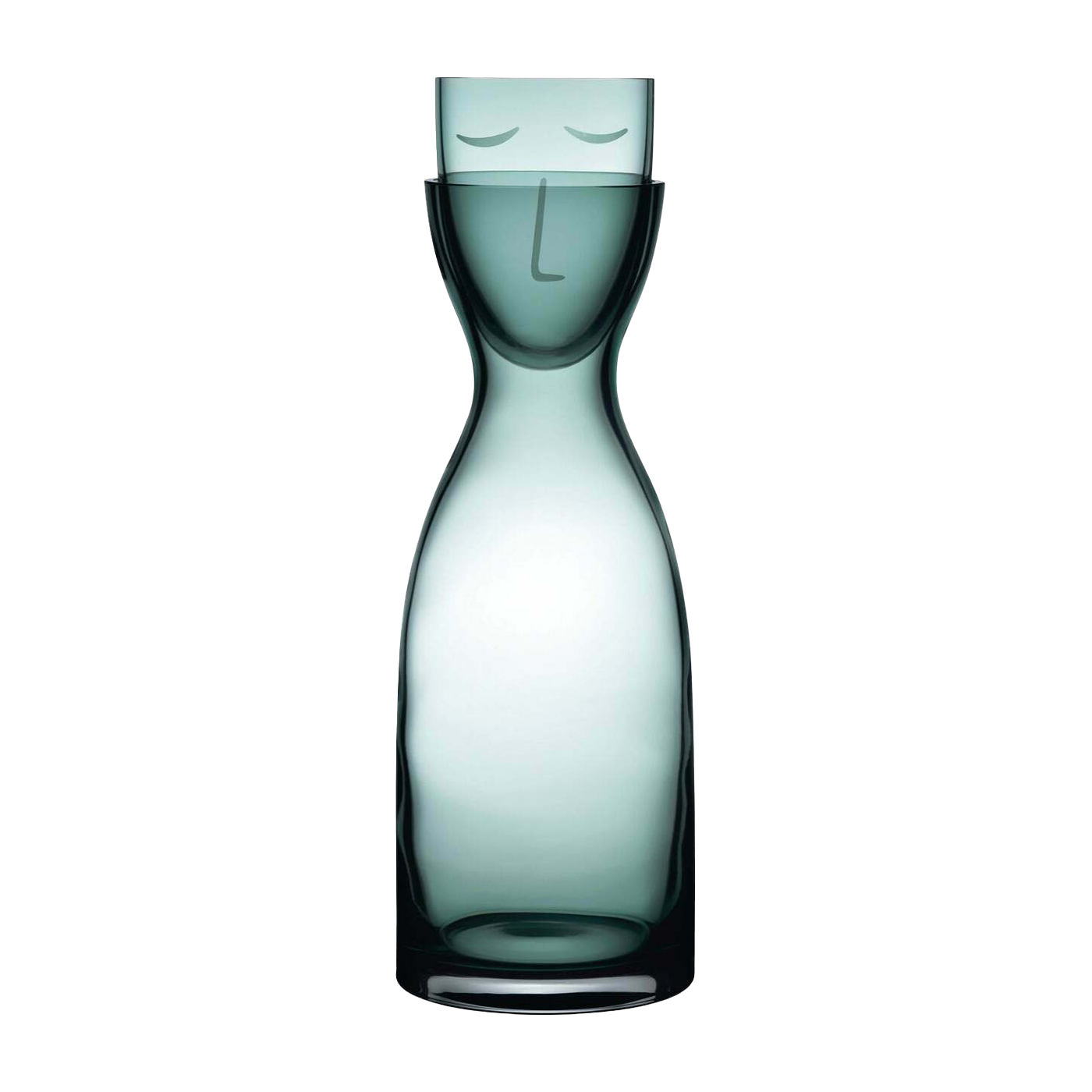 Mr. & Mrs. Nacht-Wasserset Green Tall - Nude Glass