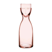 Mr. & Mrs. Night Water Set Tall Dusty Rose - Nude Glass