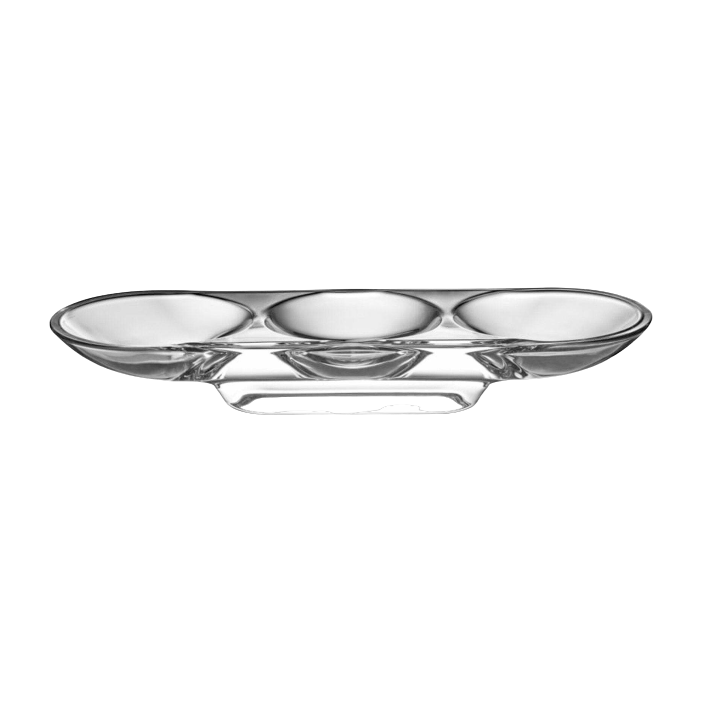 Silhouette Fach Tray 3 Sections Curved - Nude Glass