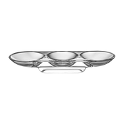 Silhouette Fach Tray 3 Sections Curved - Nude Glass