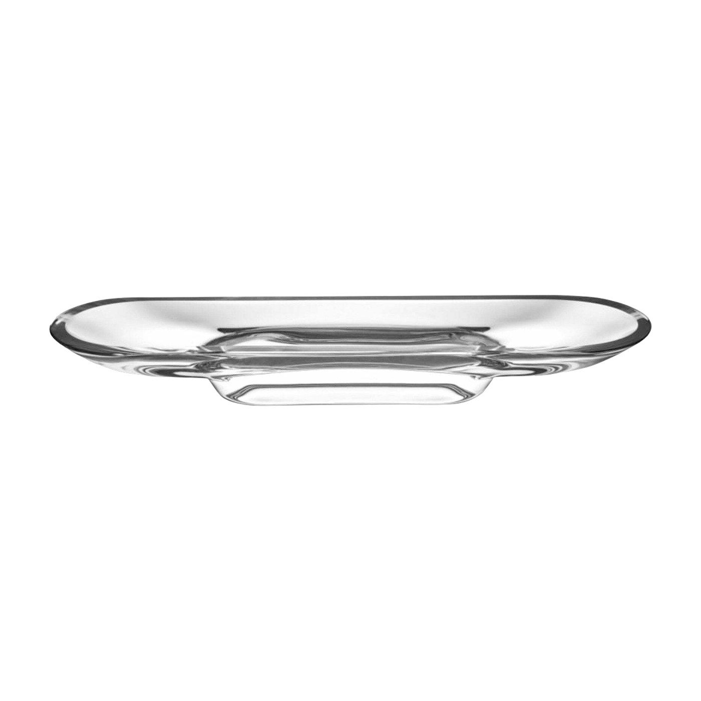 Silhouette Compartment Tray Single Section Long - Nude Glass
