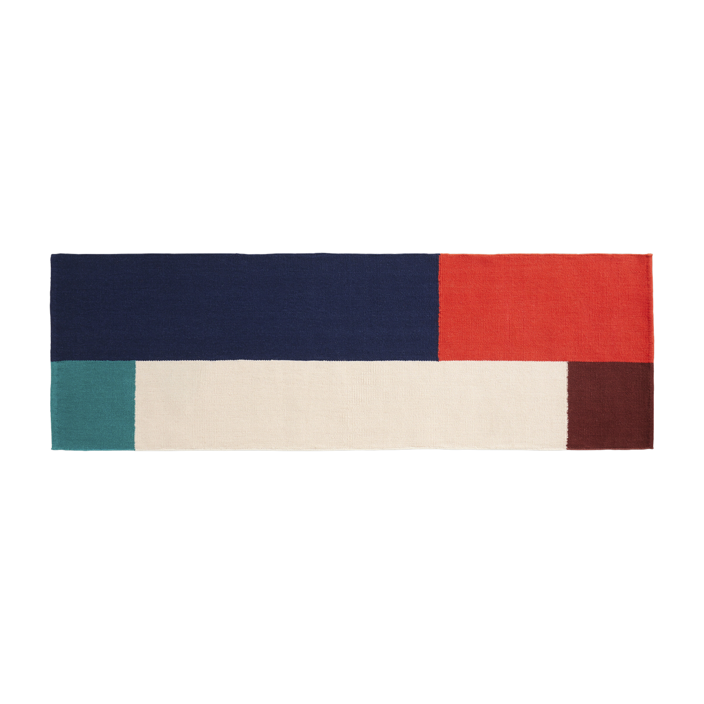 Multicolored wool and cotton rug 80 x 250 cm Ethan Cook Flat Works: "Wave" - HAY