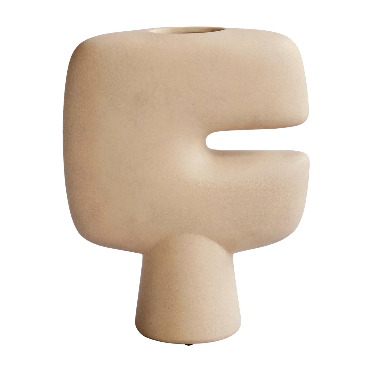 Vase aus sandfarbener Keramik mini Tribal - - 101 Copenhagen