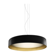 Lampada a sospensione in metallo nero e oro 80 cm Ginevra - Panzeri