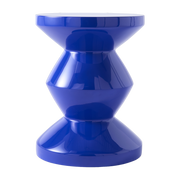 Tabouret bleu foncé laqué Zig Zag - Pols Potten