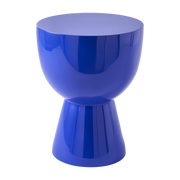 Stool dark blue lacquered Tam Tam - Pols Potten