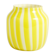 Vase en verre large jaune 22 cm Juice - HAY