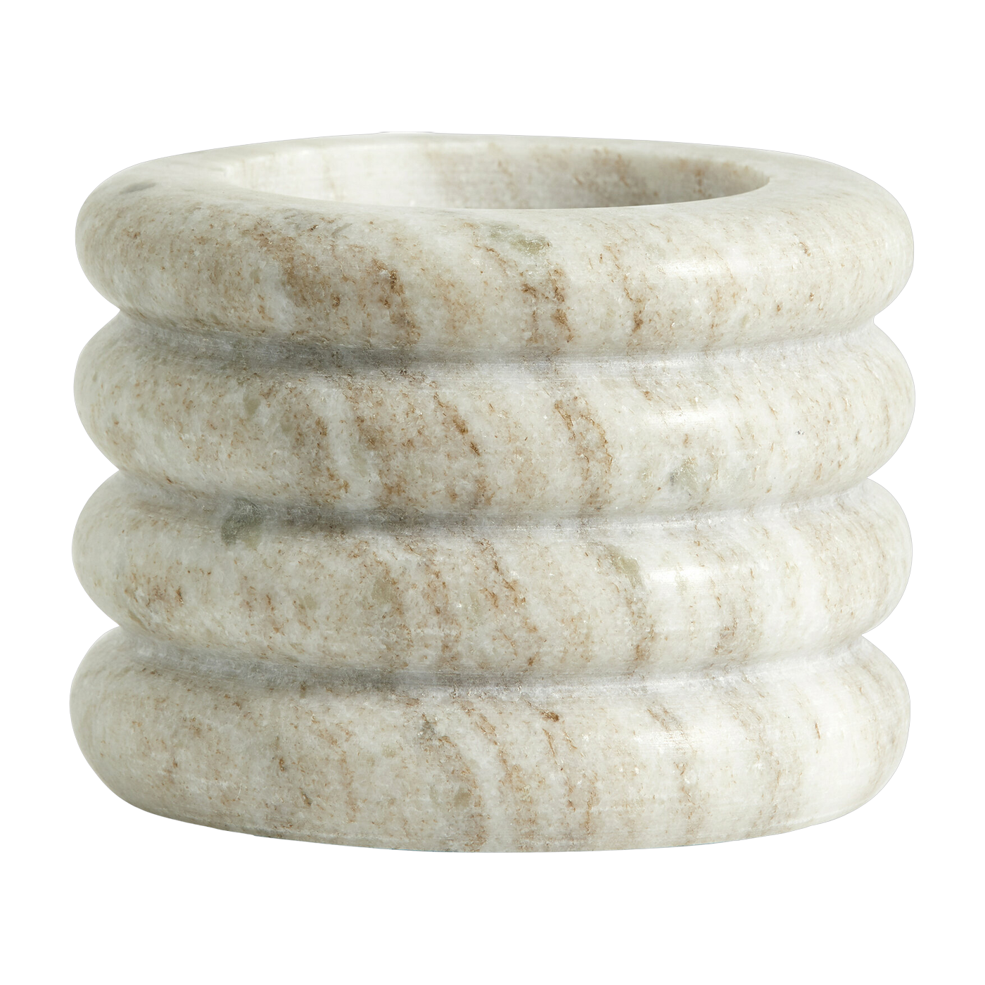 Portacandele beige marbre diametro 11 cm Otok - Nordal